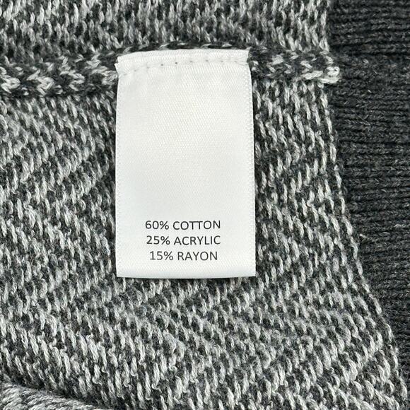 Roundtree & Yorke Gray Herringbone V Neck Sweater Mens Size XXL - Picture 5 of 5